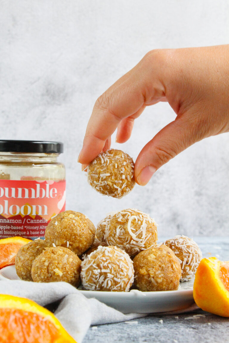 Boules d&rsquo;énergie orange et cannelle