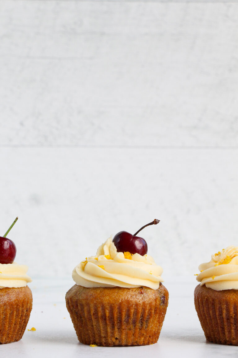 Cupcakes citron & cerises