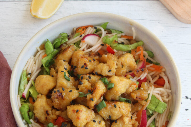 Salade au tofu "miel" et Dijon