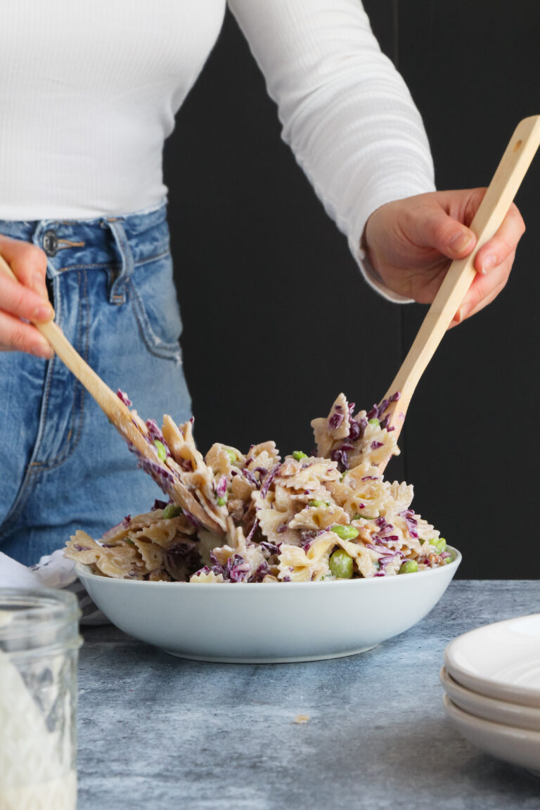Salade de pâtes crémeuse érable et gingembre