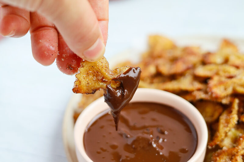 Chips de pâtes style churros