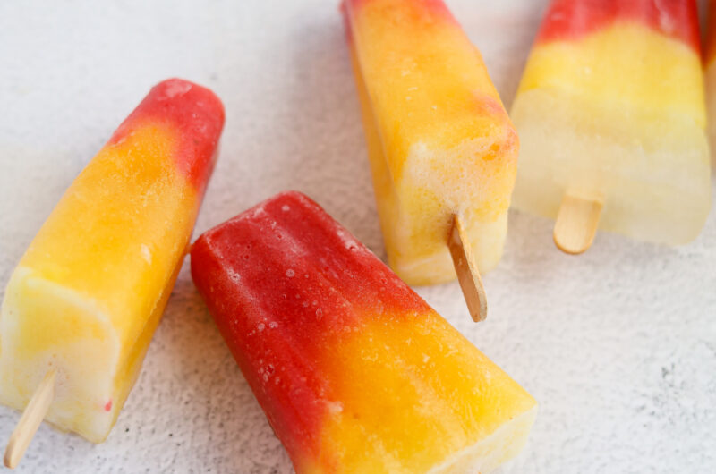 Popsicles aux fruits et eau d,Érable