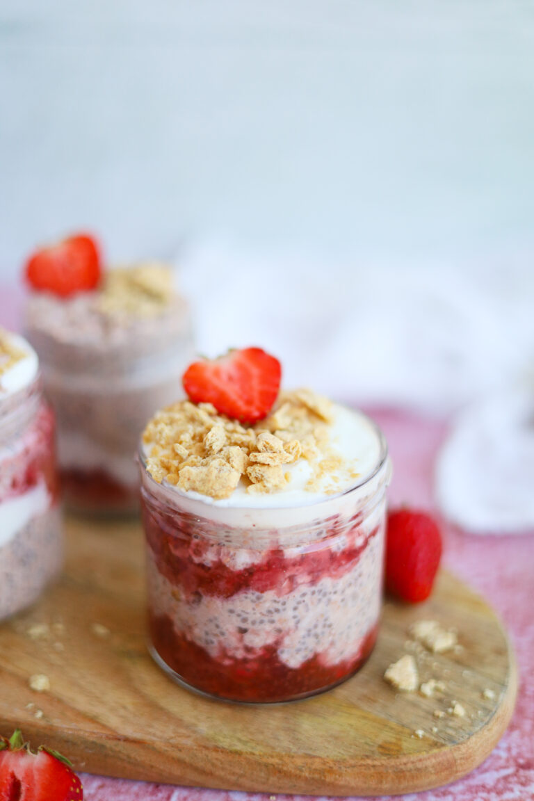 Gruau overnight fraises & vanille