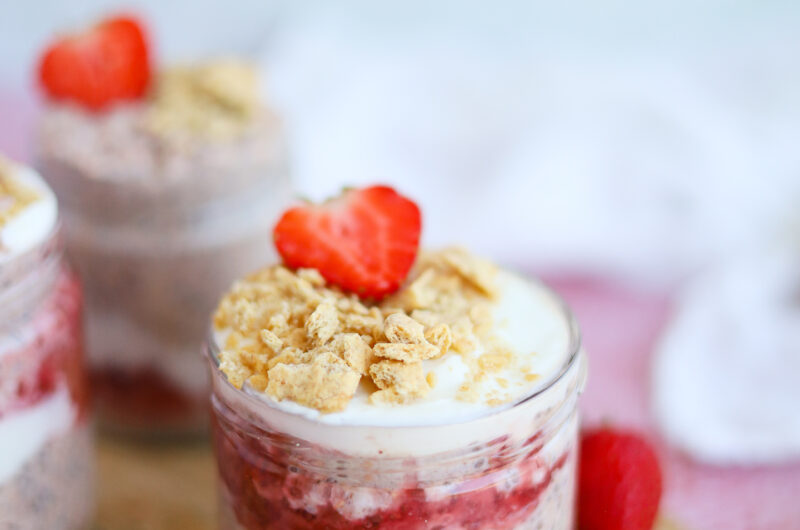 Gruau overnight fraises & vanille