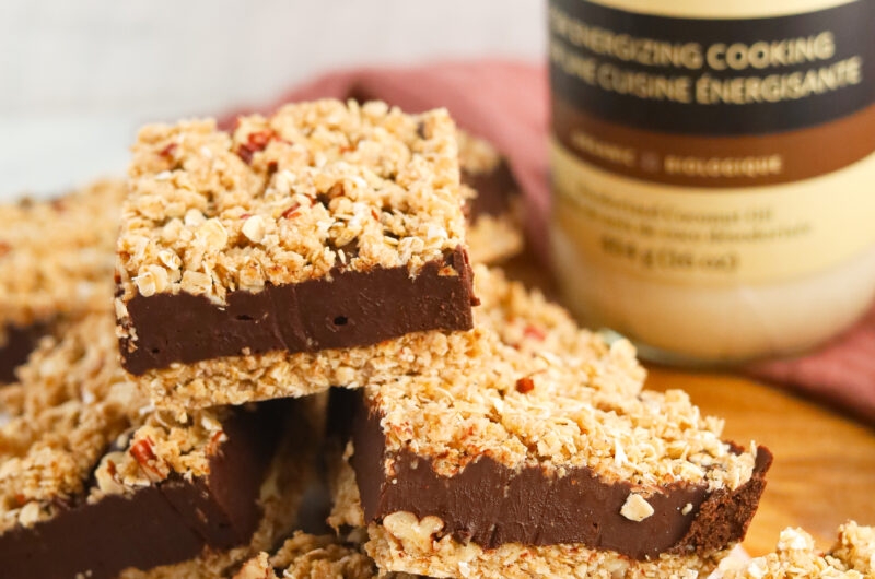 Barres à l'avoine au fudge