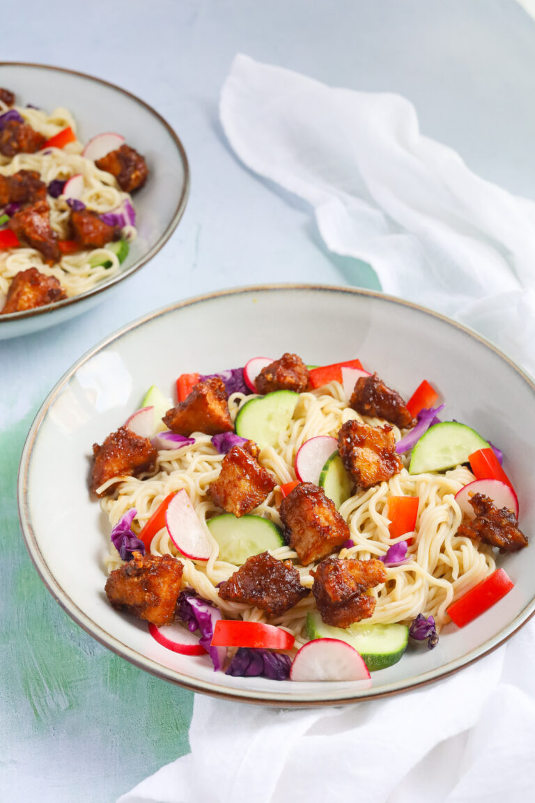 Salade au tofu croustillant à l&rsquo;érable