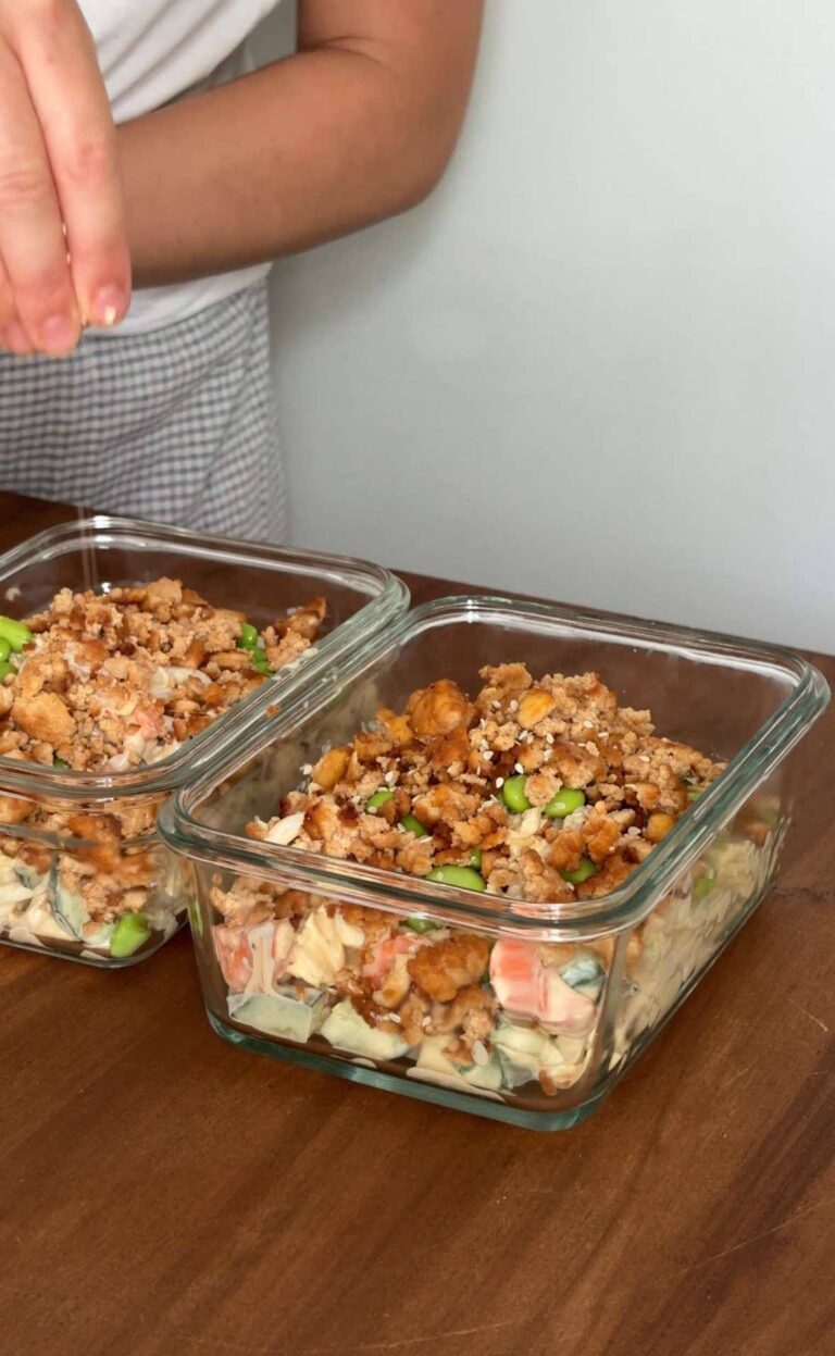 Salade de nouilles udon crémeuse